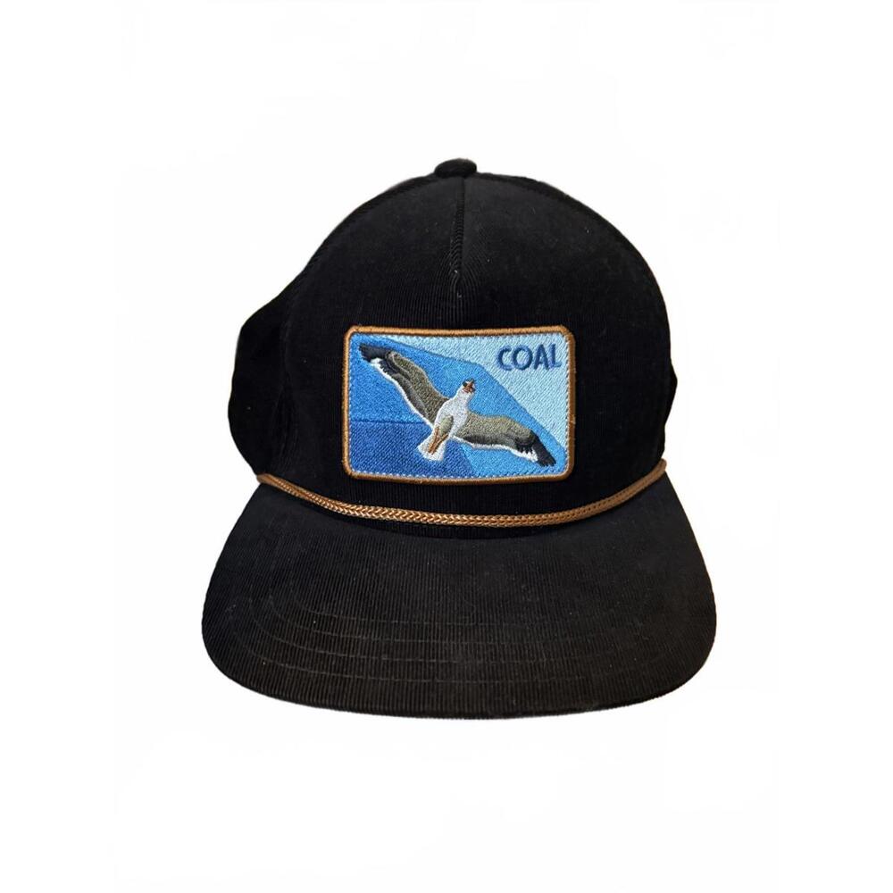 Coal Corduroy Black Snapback Hat
